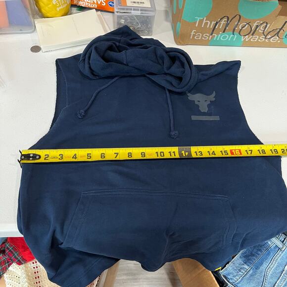 Under Armour UA x Project Rock Terry Sleeveless Hoodie 345819 Men's Size S - Picture 6 of 7